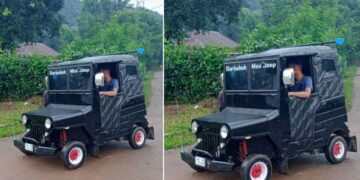 Auto Rickshaw Converted into Mahindra Thar Jeep