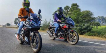 bajaj pulsar 220f vs 250f drag race