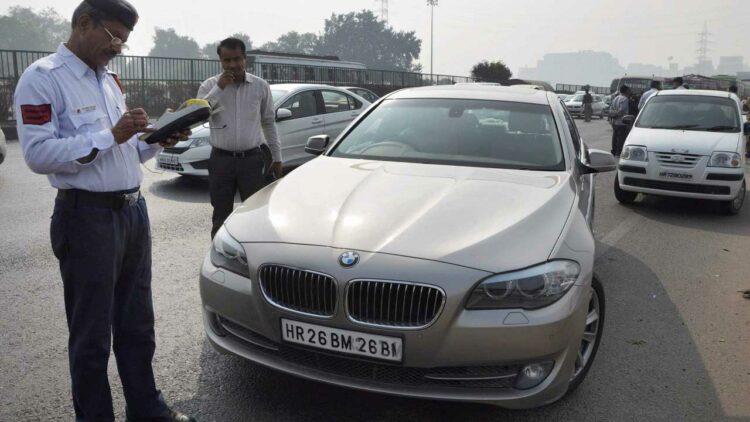 Delhi Traffic Police Bmw Challan