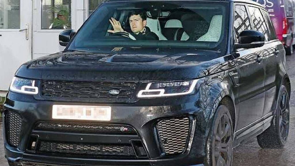 Harry Maguire in Range Rover