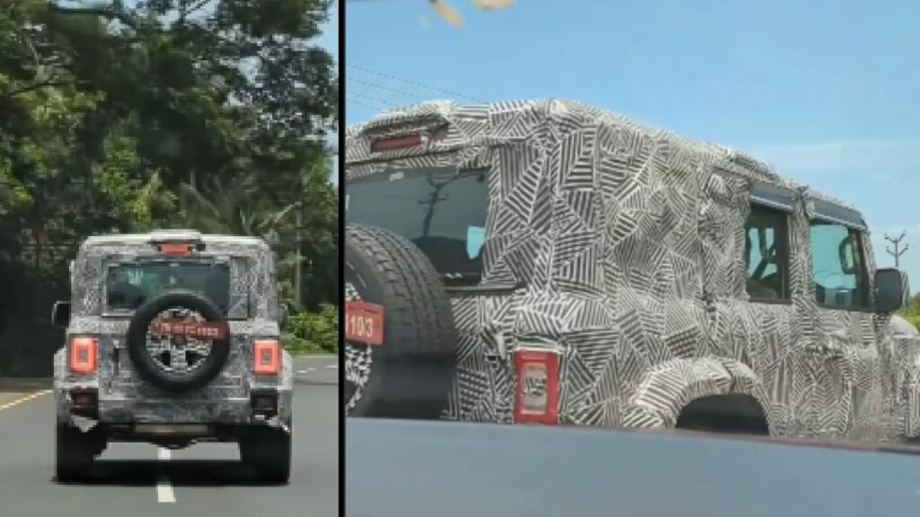 Mahindra Thar 5 door Spied