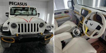 Mahindra Thar Beige Gold Interior