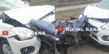 maruti dzire honda hornet accident