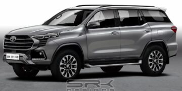 Next-Gen Toyota Fortuner Rendered Front Three Quarters