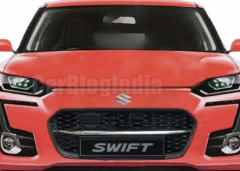 2024 maruti swift front rendering red