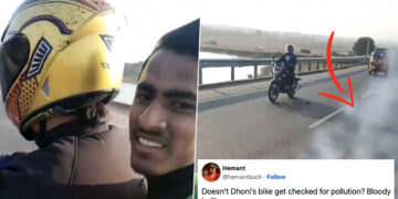 Dhoni Lift Young Cricketer Air Pollution Yamaha Rd350