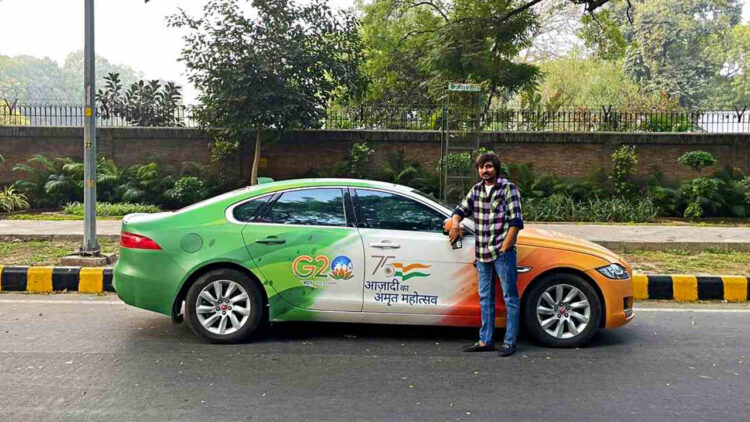 Gujarat Man Modifies Jaguar Xf to Celebrate G20 Summit