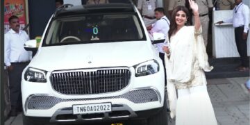 Shilpa Shetty in Mercedes Maybach GLS600