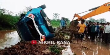 Tata Nexon Crash Rolls Over