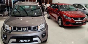 new maruti ignis Baleno showroom