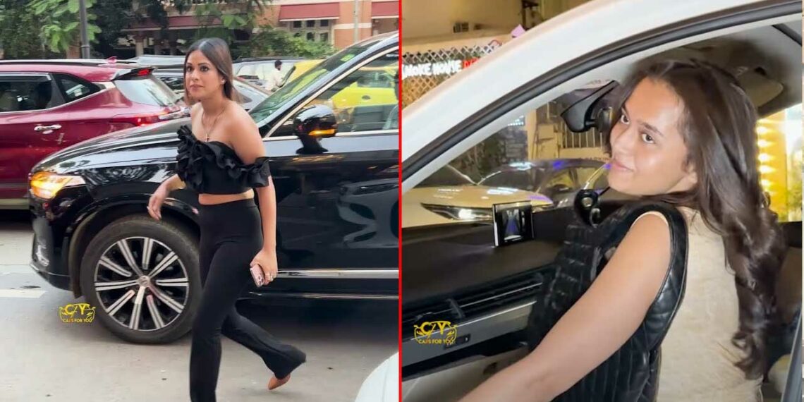 Nia Sharma in Volvo XC90 and Tejasswi Prakash in Audi Q7