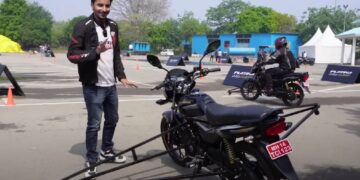 Bajaj Platina 110 ABS vs Non-ABS Brake Test