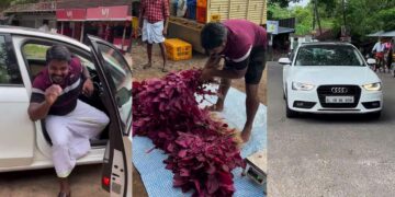 Kerala Farmer Audi A4 Vegetables