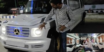 mahindra scorpio converted into mercedes g-wagon limousine