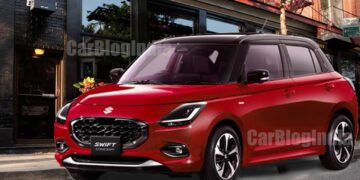 new generation maruti-swift-2024 front three quarters red