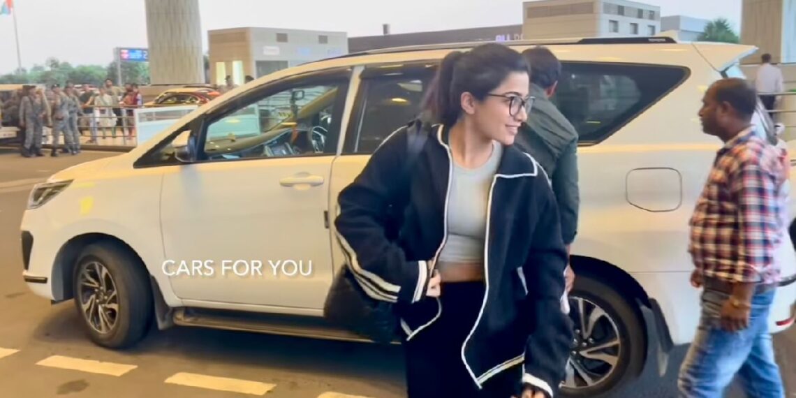 Rashmika Mandanna in Toyota Innova Crysta