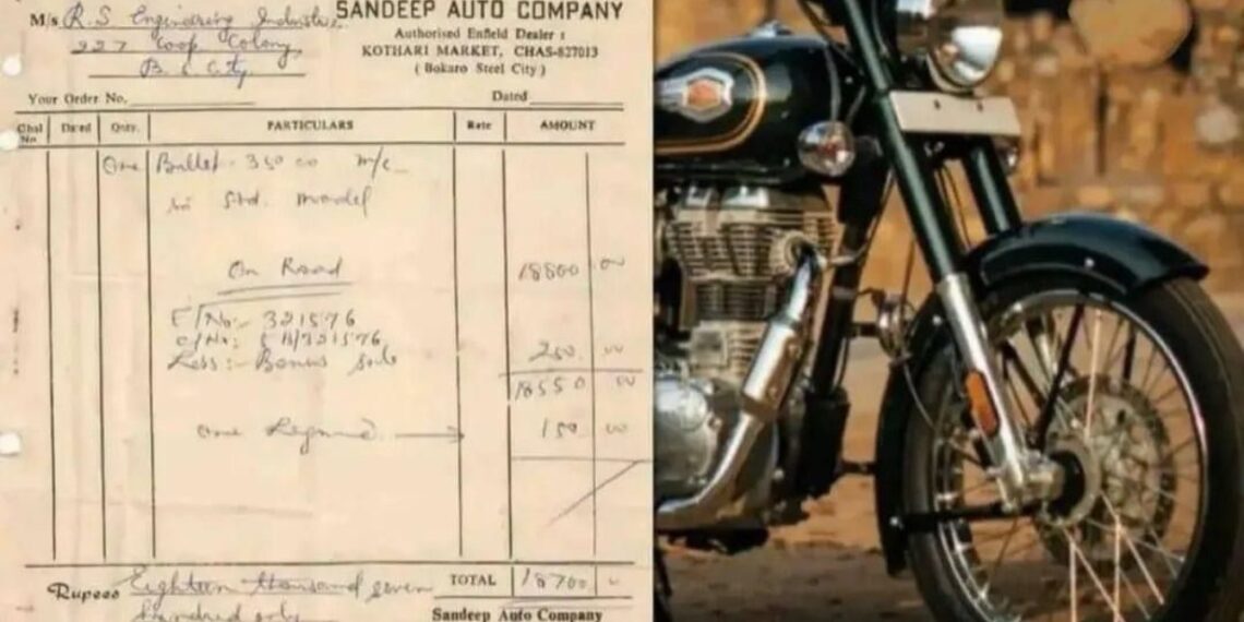 Royal Enfield Bill from 1986