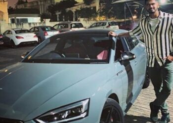 Shreyas Iyer with Audi S5