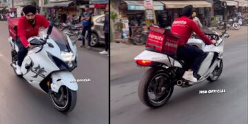 Zomato Delivery Guy Suzuki Hayabusa