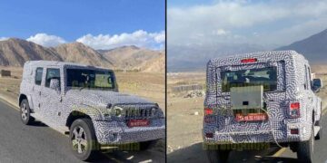 5-door mahindra thar high-altitiude testing leh front rear