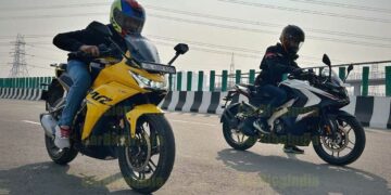 Hero Karizma XMR vs Bajaj Pulsar RS 200 Drag Race