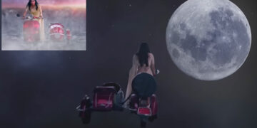 actress rides scooter moon tv serial