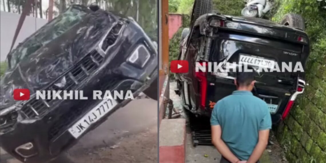 Mahindra Scorpio N Falls Off Roadside