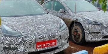 Tesla Cars Spied in India