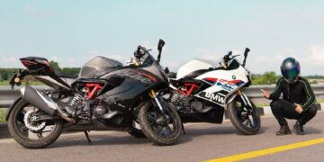 TVS Apache RR310 vs BMW G310RR Drag Race