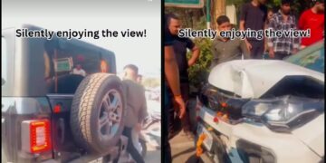 Mahindra Thar and Tata Nexon Crash