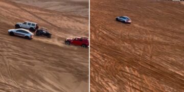 Tesla vs Jeep Wrangler Off-Roading