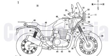 Honda Gb350 Royal Enfield Himalayan Rival Patent Image Side Profile