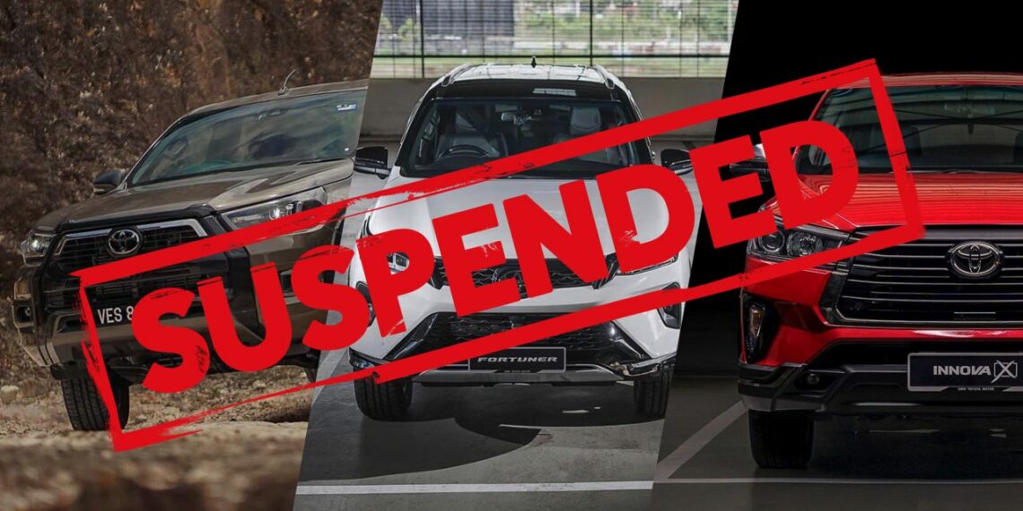 Toyota Hilux Fortuner Innova Crysta Deliveries Suspended India