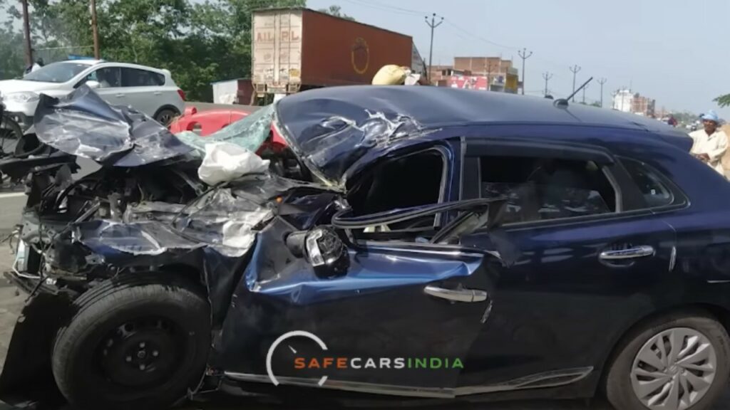 Maruti Baleno Involved in Nasty Crash, Keeps Driver Safe » Car Blog India