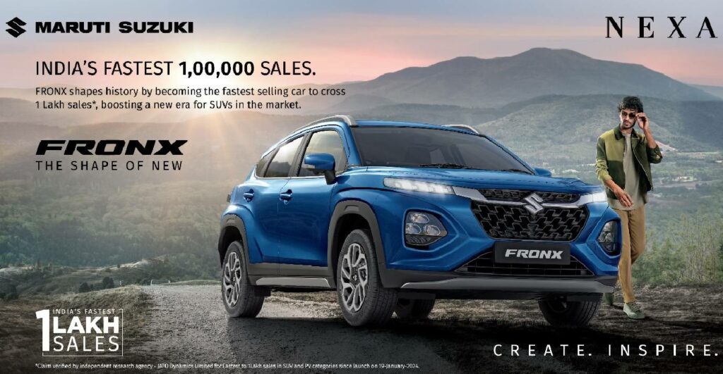 Mahindra Fronx 1 Lakh Sales in 10 Months