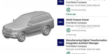 new ford endeavour patent job postings india