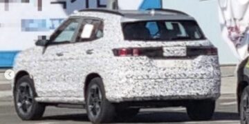 2024 Hyundai Creta Facelift Electric Version Spy Pic Rear Three Quarters