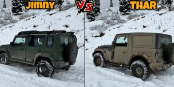 Maruti Jimny Vs Mahindra Thar Snow Drive Challenge