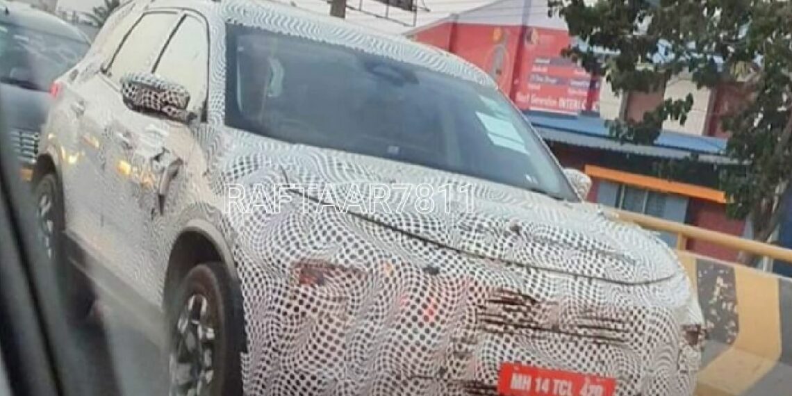 Tata Safari EV Spied Testing