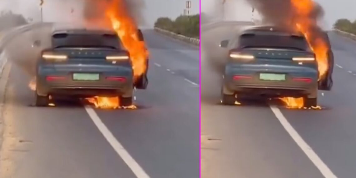 Volvo C40 Recharge Fire Accident Chhattisgarh