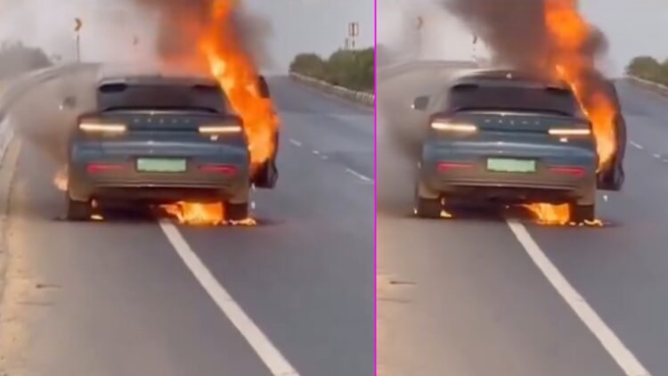 Volvo C40 Recharge Fire Accident Chhattisgarh