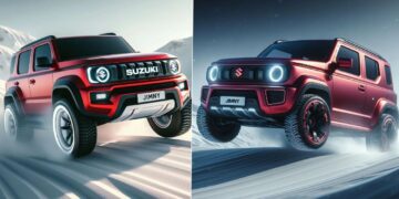 Red Maruti Jimny Winter Edition