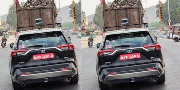 Toyota Rav4 Spotted Testing in India