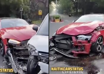 Audi S5 Maruti Wagon R Accident