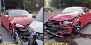 Audi S5 Maruti Wagon R Accident