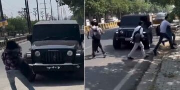 Mahindra Thar Owner Driving Rashly Fined by Police