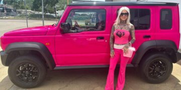 Maruti Suzuki Jimny 5-Door with Pink Wrap