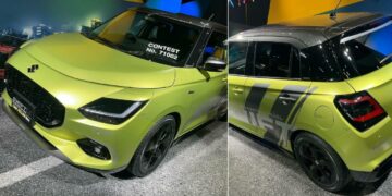 New Maruti Swift in Yellow Paint