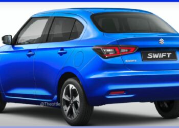 Next-gen Maruti Dzire Digitally Rendered Rear Profile