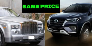 Rolls Royce Phantom at Same Price as Toyota Fortuner